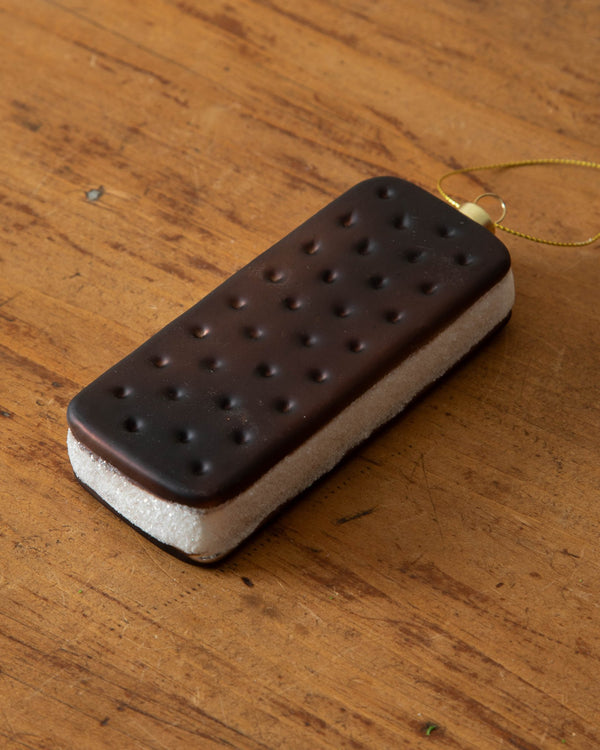 Glass Ice Cream Sandwich Ornament - Lone Fox