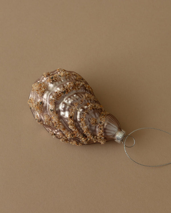 Glass Oyster Shell Ornament - Lone Fox