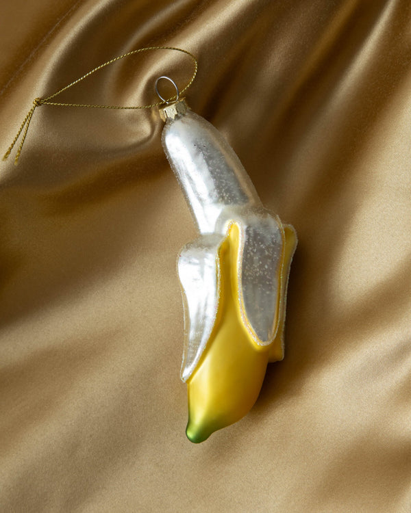 Glass Peeled Banana Ornament - Lone Fox