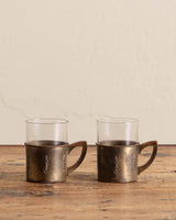 Glasses with Bronze Holders (Set of 4) - Lone Fox