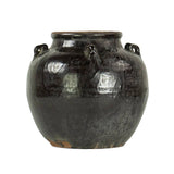 Glazed 4 Handle Pot, Large - Lone Fox