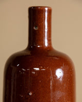Glazed Brown Glazed Sandstone Bottle, France, Early 20th Century - Lone Fox