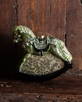 Glittered Glass Rocking Horse Ornament - Lone Fox