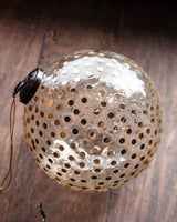 Gold Sequin Glass Ball Ornament (2 sizes) - Lone Fox