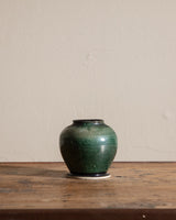 Green & Blue Abstract Studio Vase, Signed - Lone Fox