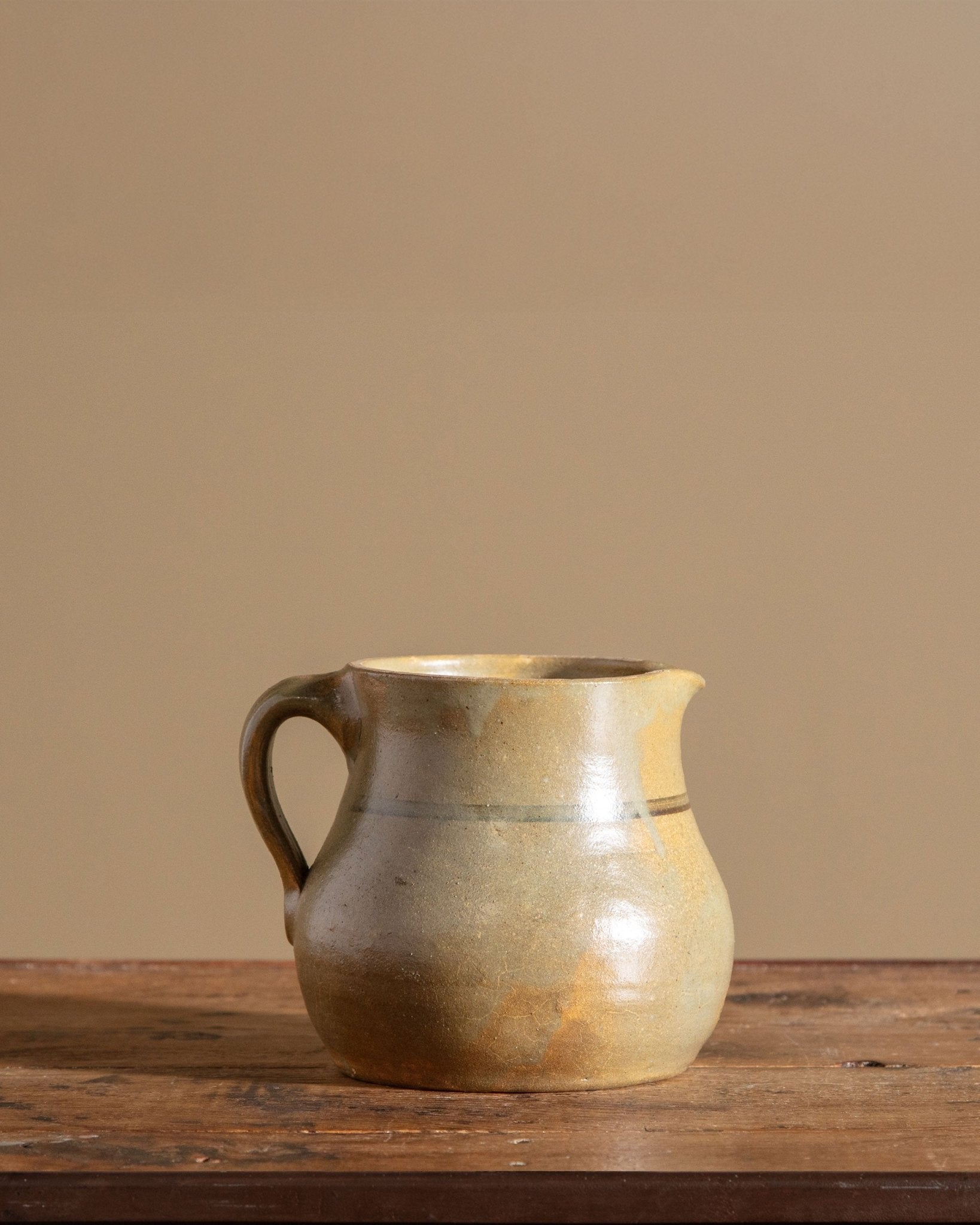 Green Ceramic Studio Pitcher Jug, 1980's - Lone Fox