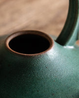 Green Ceramic Teapot with Sculptural Dog Lid by Vincent Sansone, 1980's - Lone Fox