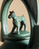 Green Ceramic Teapot with Sculptural Dog Lid by Vincent Sansone, 1980's - Lone Fox