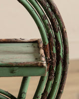 Green Folk Art Horseshoe Twig Side Table, Early 20th Century - Lone Fox
