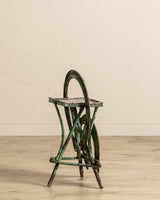 Green Folk Art Horseshoe Twig Side Table, Early 20th Century - Lone Fox