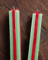 Green & Red Gift Taper Candles (Set of 2) - Lone Fox