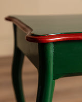 Green & Red Painted Side Table, Denmark, 1950's - Lone Fox