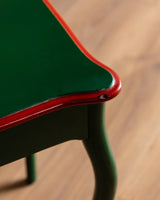 Green & Red Painted Side Table, Denmark, 1950's - Lone Fox
