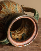 Green Studio Pottery Lidded Jar, American, 1970's - Lone Fox