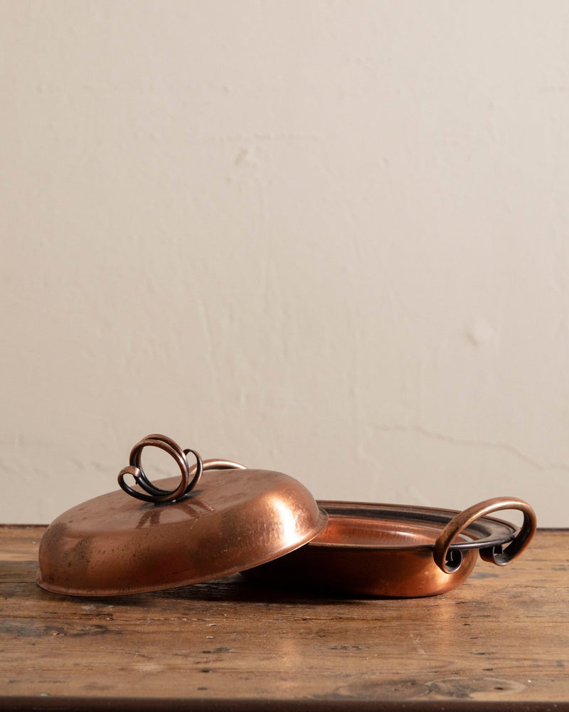 Greorgian Copper Lidded Serving Dish - Lone Fox
