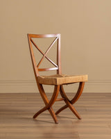 Guglielmo Pecorini Walnut and Rope Side Chair, Italy, 1935 - Lone Fox