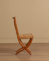 Guglielmo Pecorini Walnut and Rope Side Chair, Italy, 1935 - Lone Fox