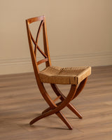 Guglielmo Pecorini Walnut and Rope Side Chair, Italy, 1935 - Lone Fox