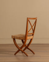 Guglielmo Pecorini Walnut and Rope Side Chair, Italy, 1935 - Lone Fox