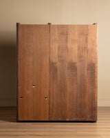 Guillerme et Chambron Oak Bookcase Desk Combination, France, 1970s - Lone Fox