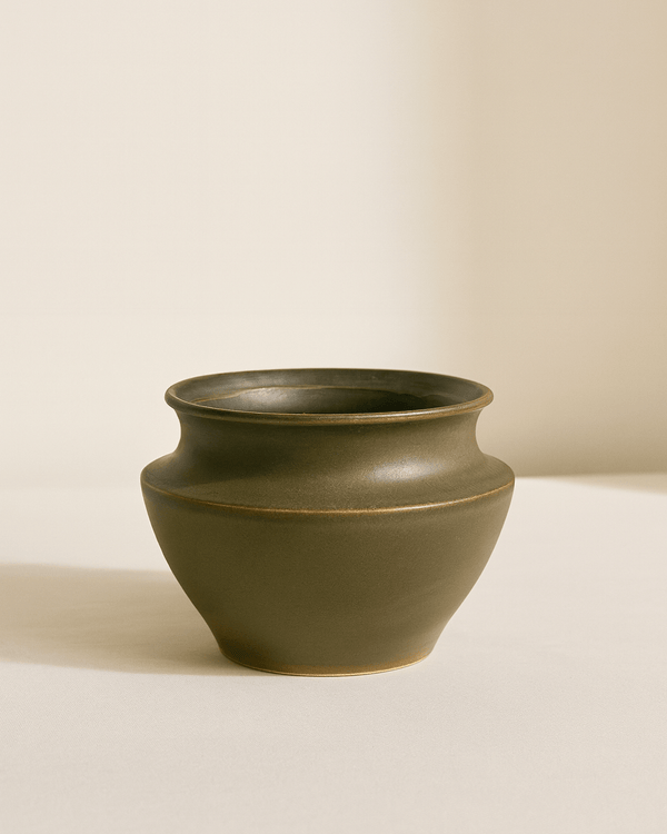 Hadley Ceramic Pot in Moss - Lone Fox