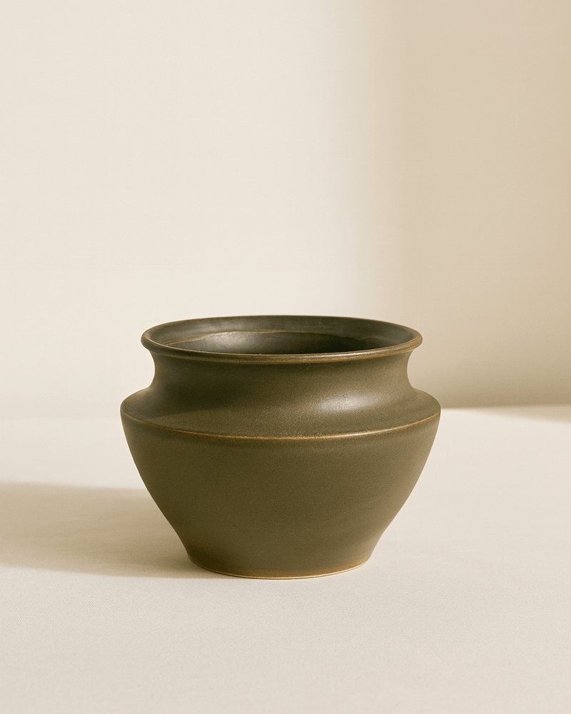 Hadley Ceramic Pot in Moss - Lone Fox