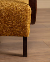 Halabala Bentwood Lounge Chair in Marigold Shearling, 1940's (2 Available) - Lone Fox