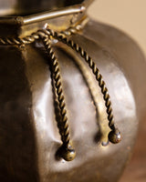 Hammered Brass Octagonal Planter w/ Tassel, 1960's - Lone Fox