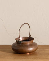 Hammered Brass Pot w/ Handle, Early 20th Century - Lone Fox