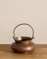 Hammered Brass Pot w/ Handle, Early 20th Century - Lone Fox