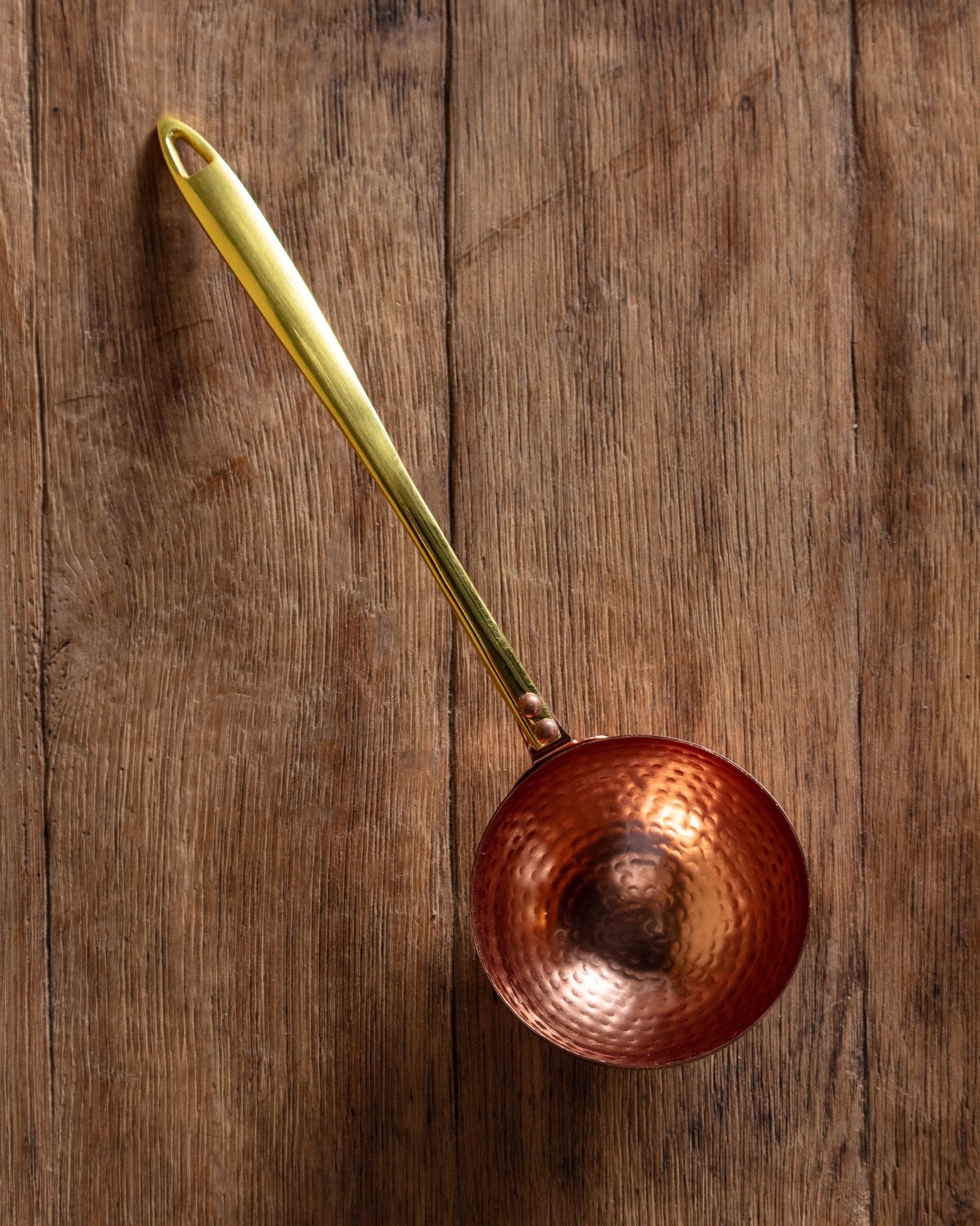 Hammered Copper & Brass Ladle – Lone Fox