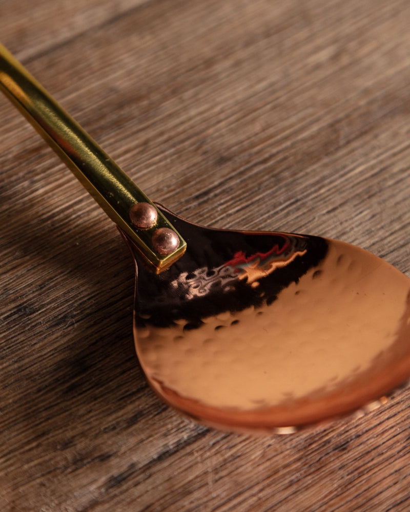 Hammered Copper & Brass Mixing Spoon – Lone Fox