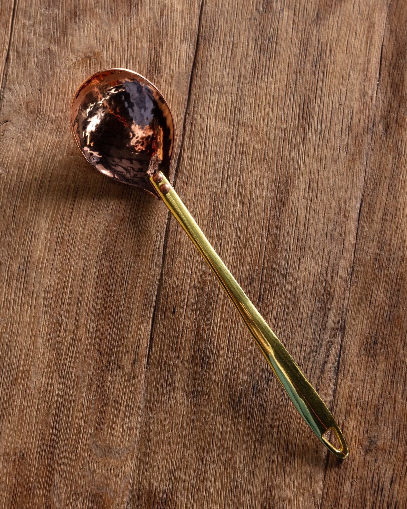 Hammered Copper & Brass Mixing Spoon – Lone Fox