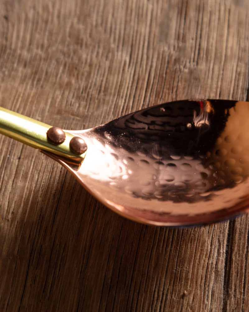 Hammered Copper & Brass Mixing Spoon – Lone Fox