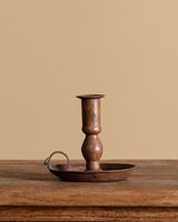 Hammered Copper Candlestick Holder, American, 1920's - Lone Fox