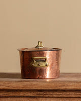 Hammered Copper Cooking Pot w/ Lid, France, 1940s - Lone Fox