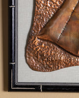 Hammered Copper Dervish Dacner Relief, European, Early 20th Century - Lone Fox