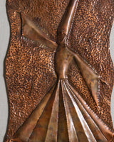 Hammered Copper Dervish Dacner Relief, European, Early 20th Century - Lone Fox