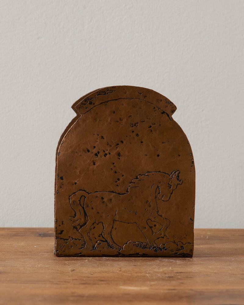 Hammered Copper Horse Napkin Holder - Lone Fox