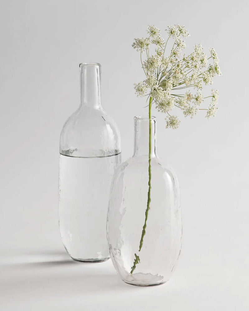 Hammered Glass Bottles (Set of 2) - Lone Fox