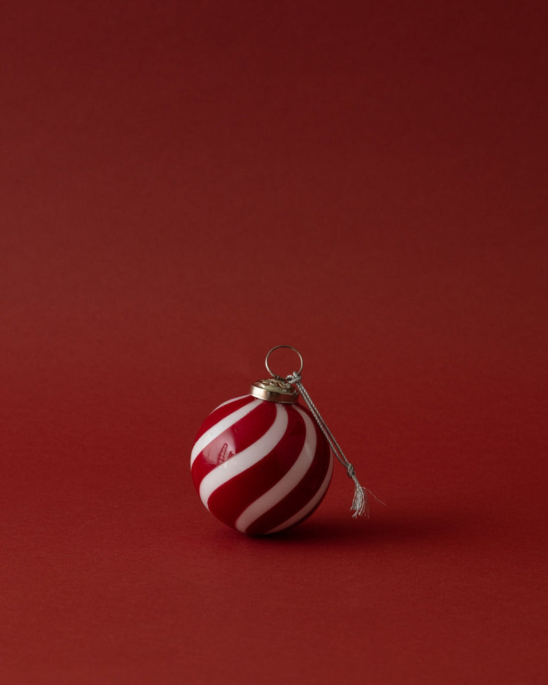 Hand Blown Glass Candy Cane Ornament - Lone Fox