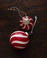 Hand Blown Glass Candy Cane Ornament - Lone Fox
