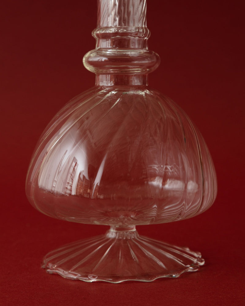 Hand Blown Glass Spiraled Decanters - Lone Fox