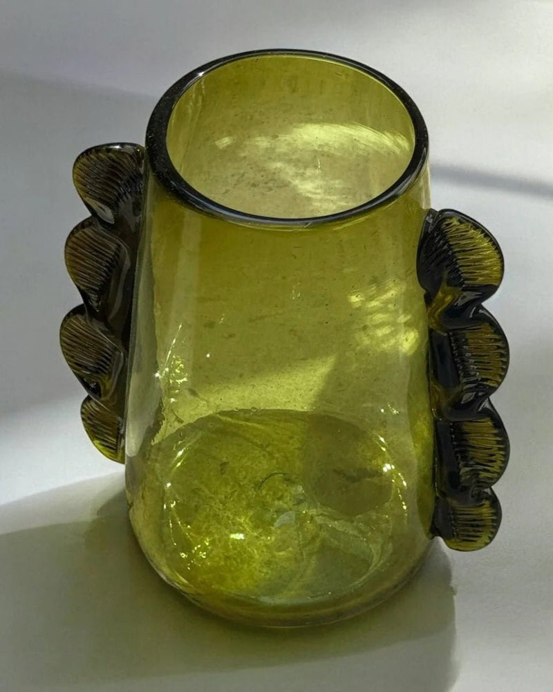 Hand Blown Green Betta Vase - Lone Fox