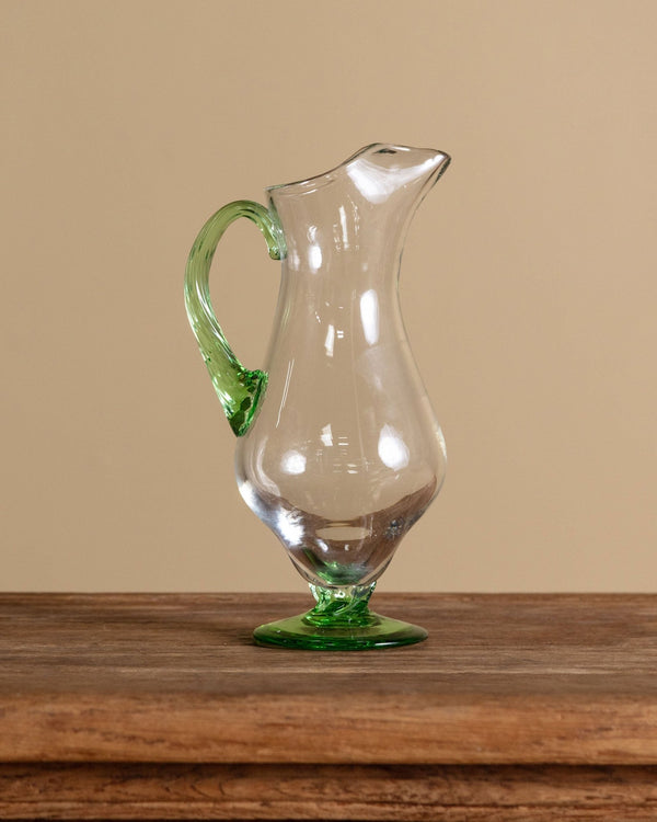 Hand Blown Green Glass Pitcher, Mexico, 1960's – Lone Fox