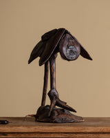 Hand Carved Lakewood Table Lamp, American, 1960s - Lone Fox