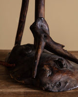 Hand Carved Lakewood Table Lamp, American, 1960s - Lone Fox