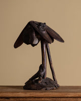 Hand Carved Lakewood Table Lamp, American, 1960s - Lone Fox