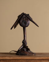 Hand Carved Lakewood Table Lamp, American, 1960s - Lone Fox