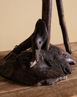 Hand Carved Lakewood Table Lamp, American, 1960s - Lone Fox